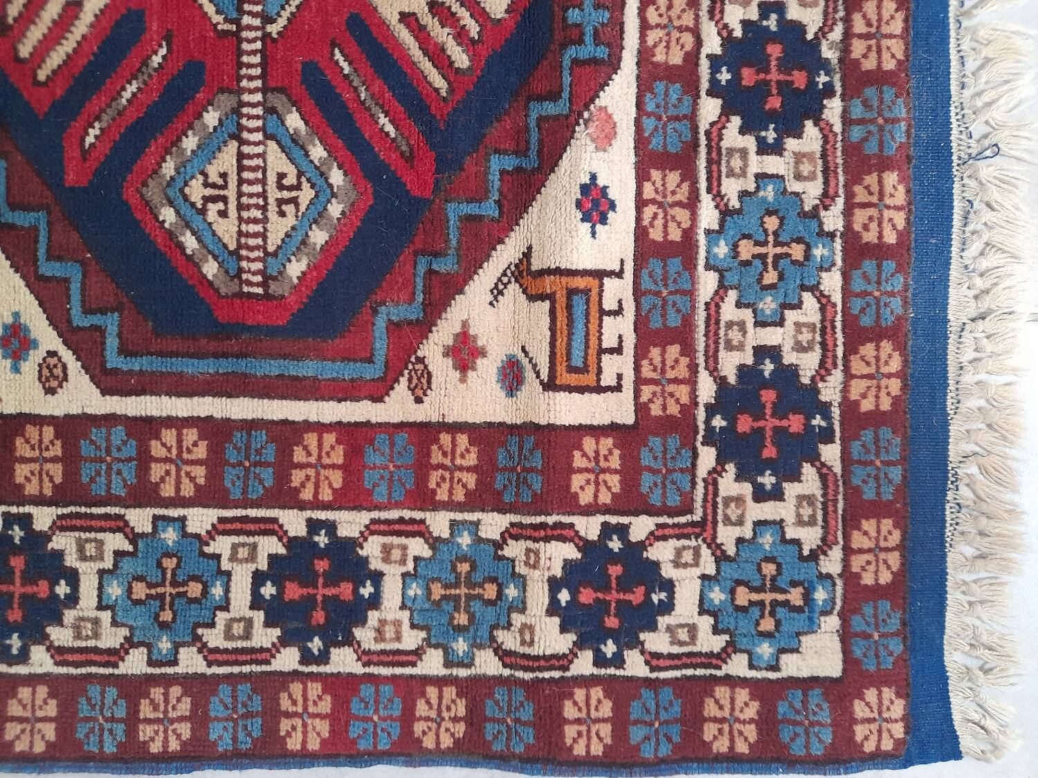 Caucasian Shirvan rug 107 x 205 cm pure wool