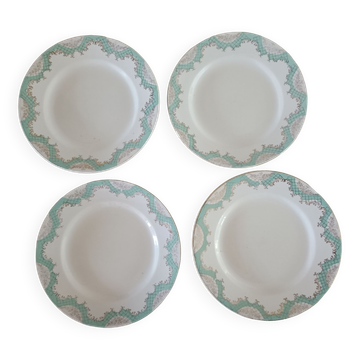 4 plates iron earth Sarreguemines