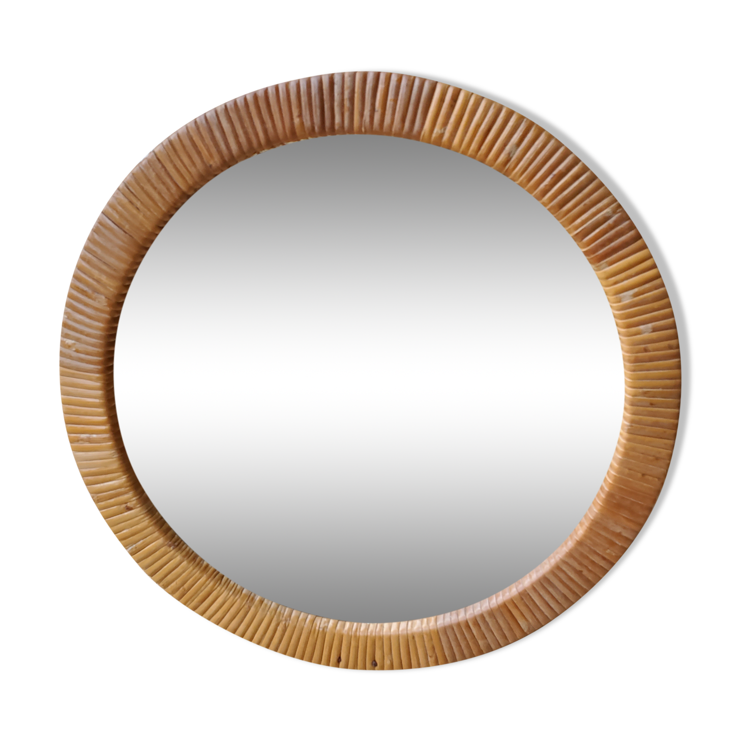 Rattan mirror 32cm