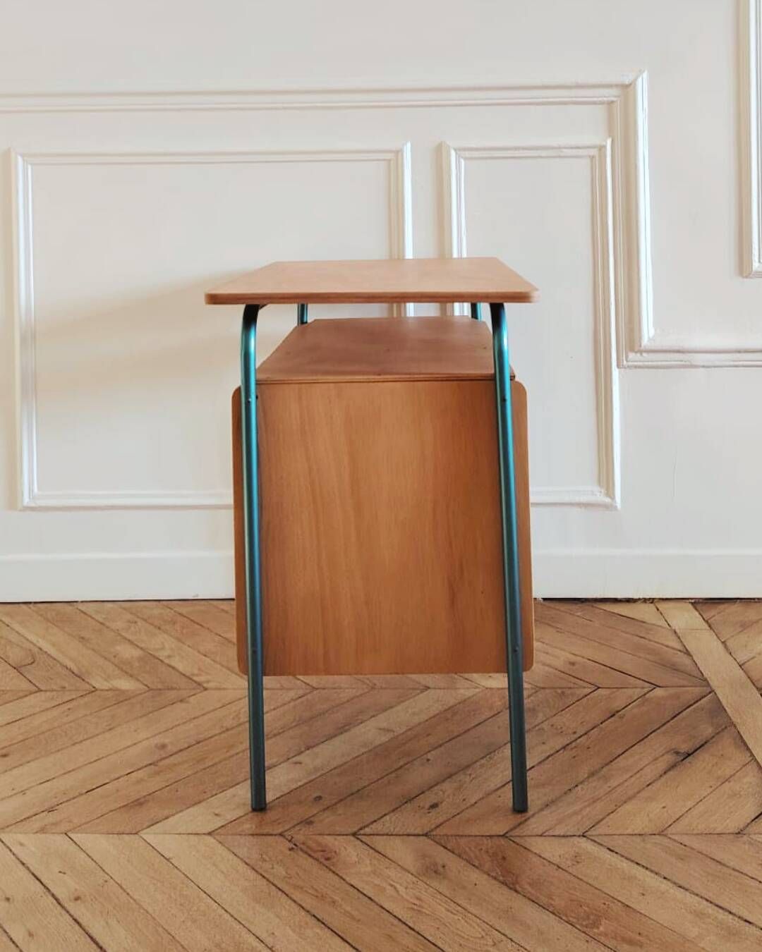 Renovated vintage children's desk, Scandinavian style, 1950s-60s.