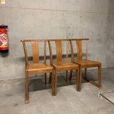 Banc STELLA trois chaises Vintage en Bois Rétro