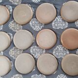 Set of 12 stoneware dinner plates france