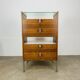 Rosewood and glass chest of drawers, 1960s, Scandinavian storage furniture.