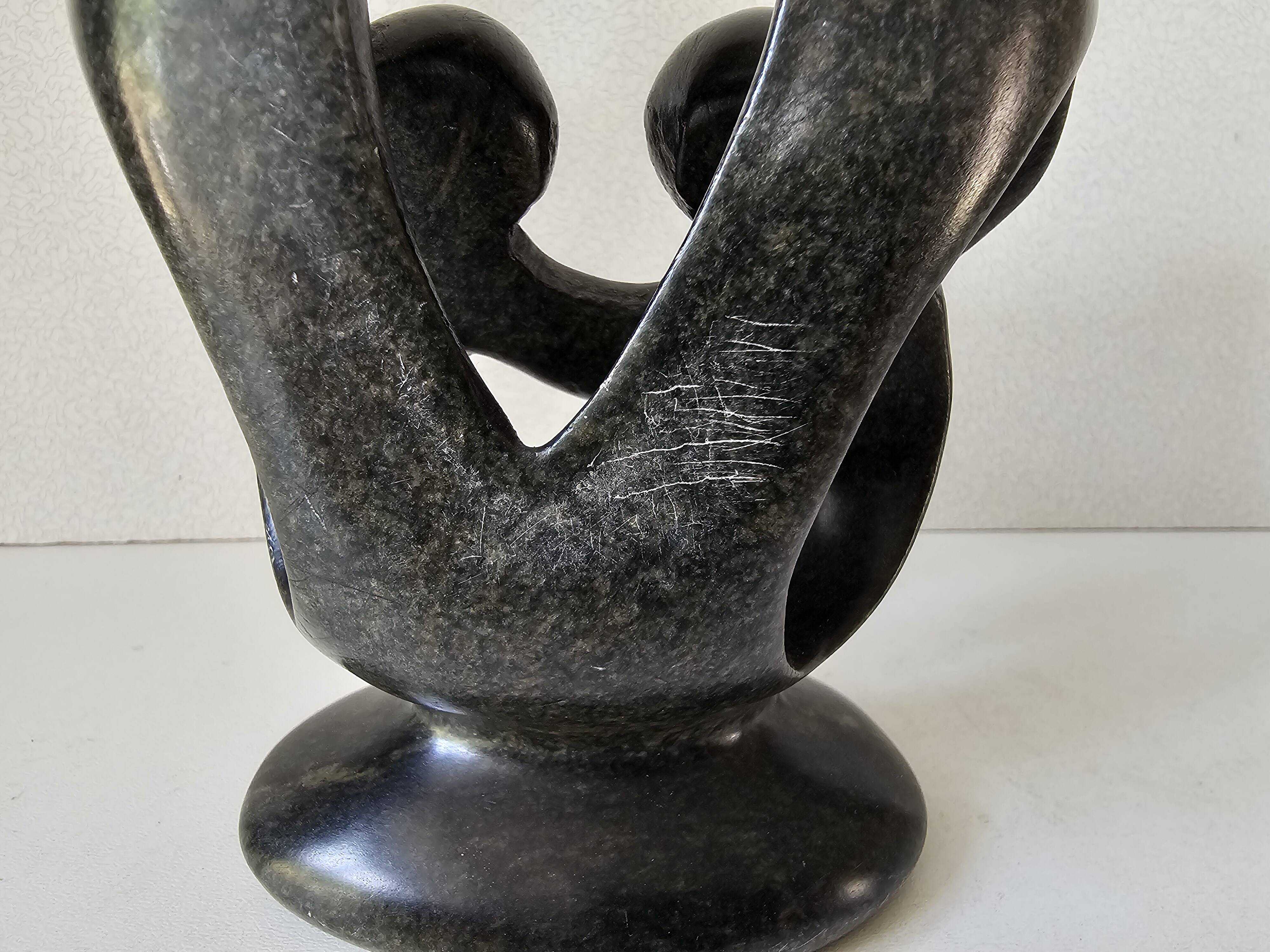 Soapstone Sculpture - Family Parents/Children Modern Design