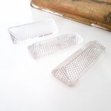 Lot of 6 bubbled glass knife holders