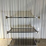 Mid-century shelf in Plexiglas and chrome