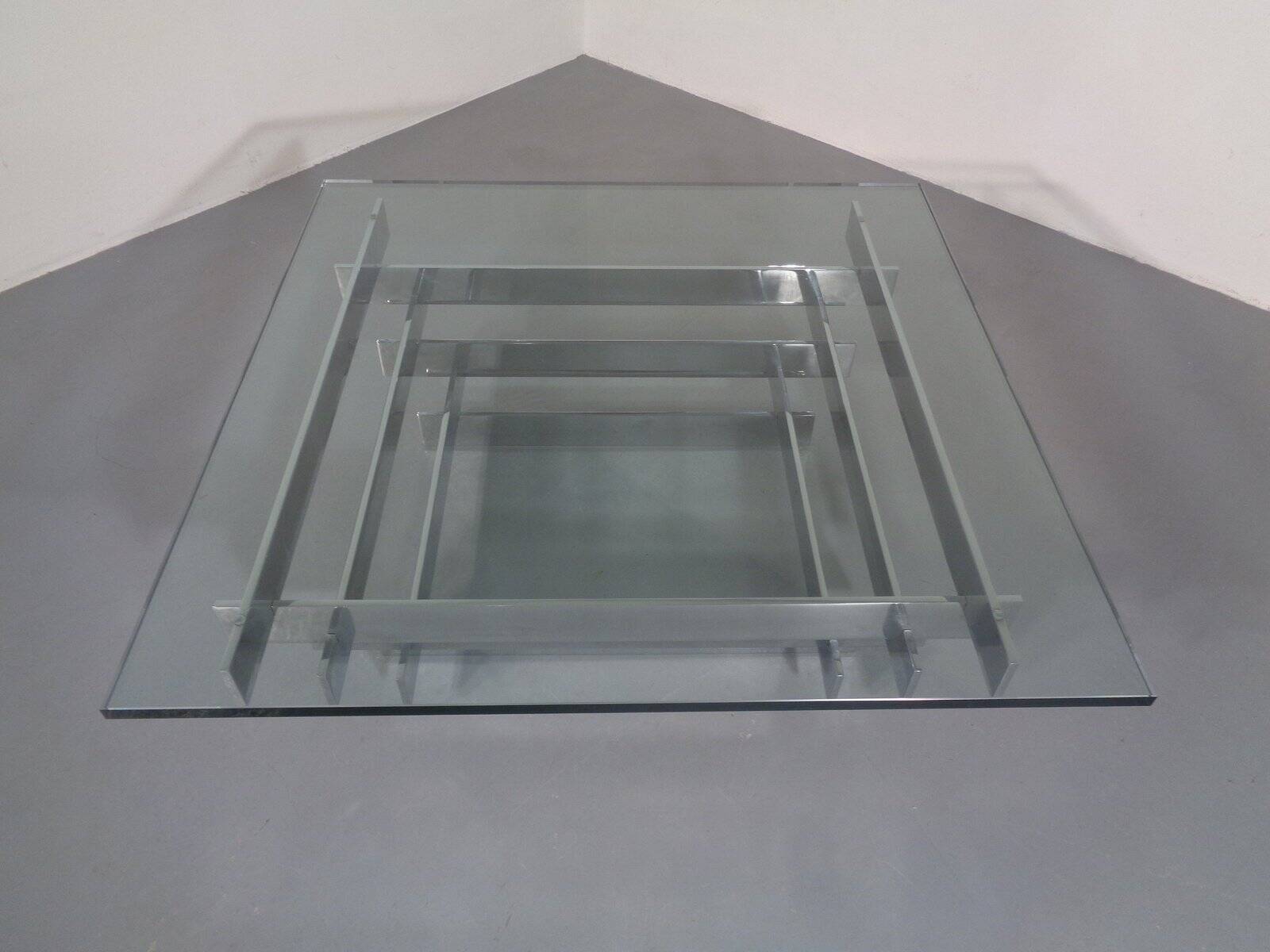 Sculptural Chrome Coffee Table by David Hicks, Italy, 1960s