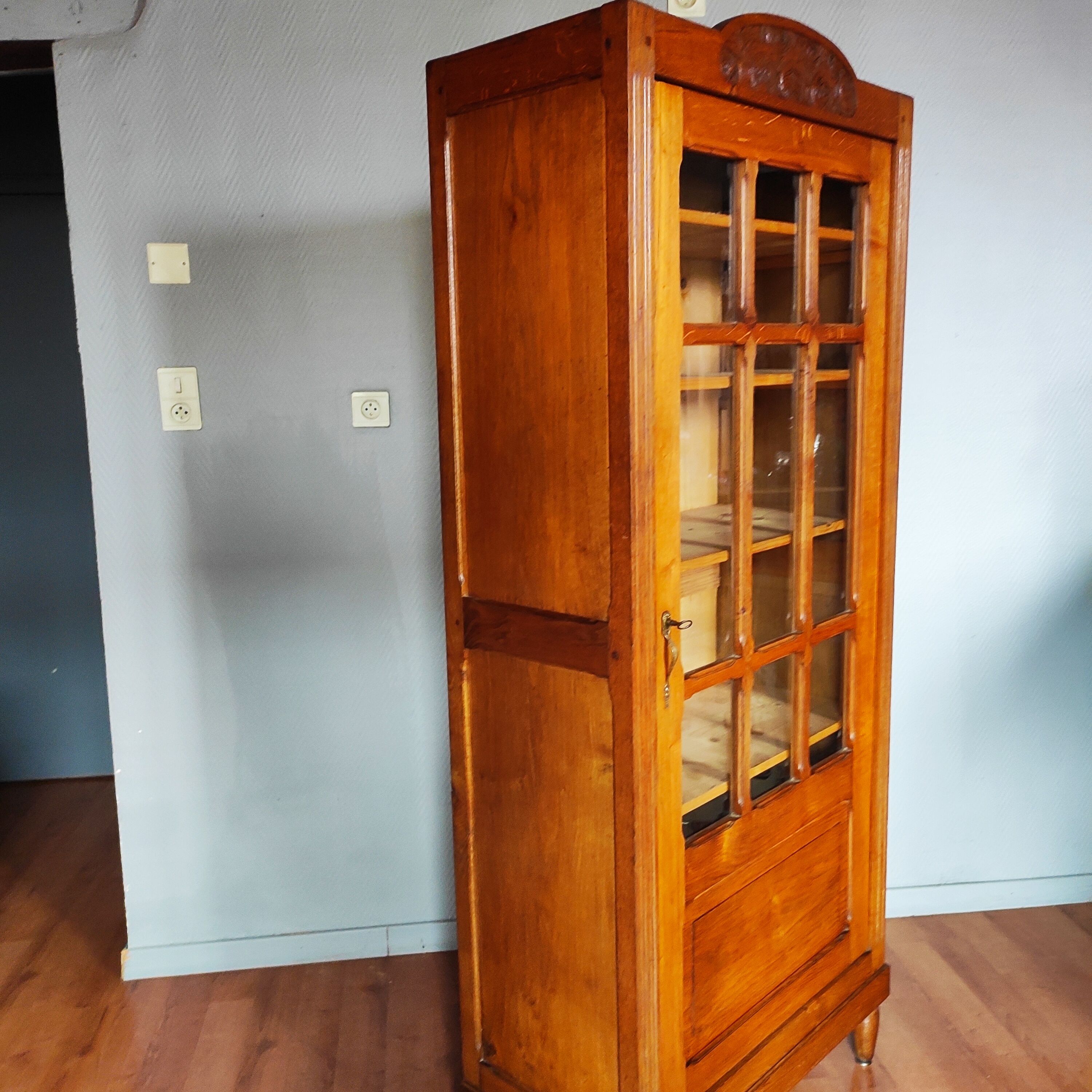 Parisian art deco oak wardrobe