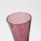 Vase en opaline violine et transparent, vintage