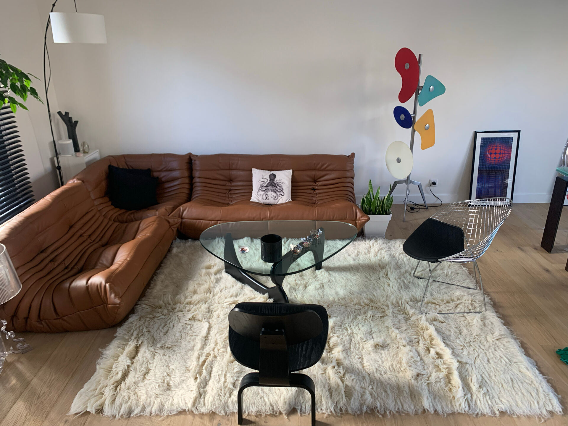 Togo leather sofa Kyoto Gold
