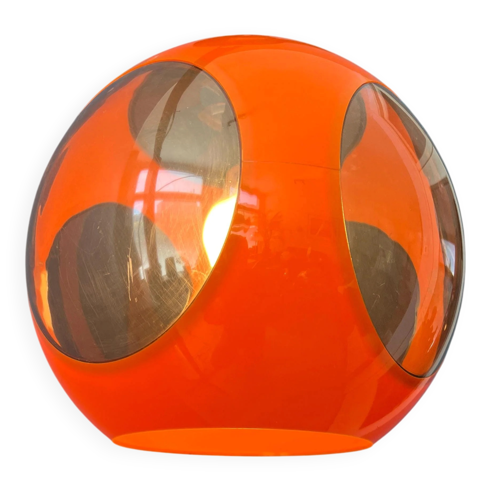 Vintage orange suspension "Bug Eye" Massive style Space Age