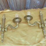 Paire d'Appliques en Bronze Style Louis XVI