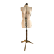Wooden mannequin and fabric 70s