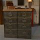 Meuble à clapets Ronéo 2 colonnes 8 clapets travail français vers 1950