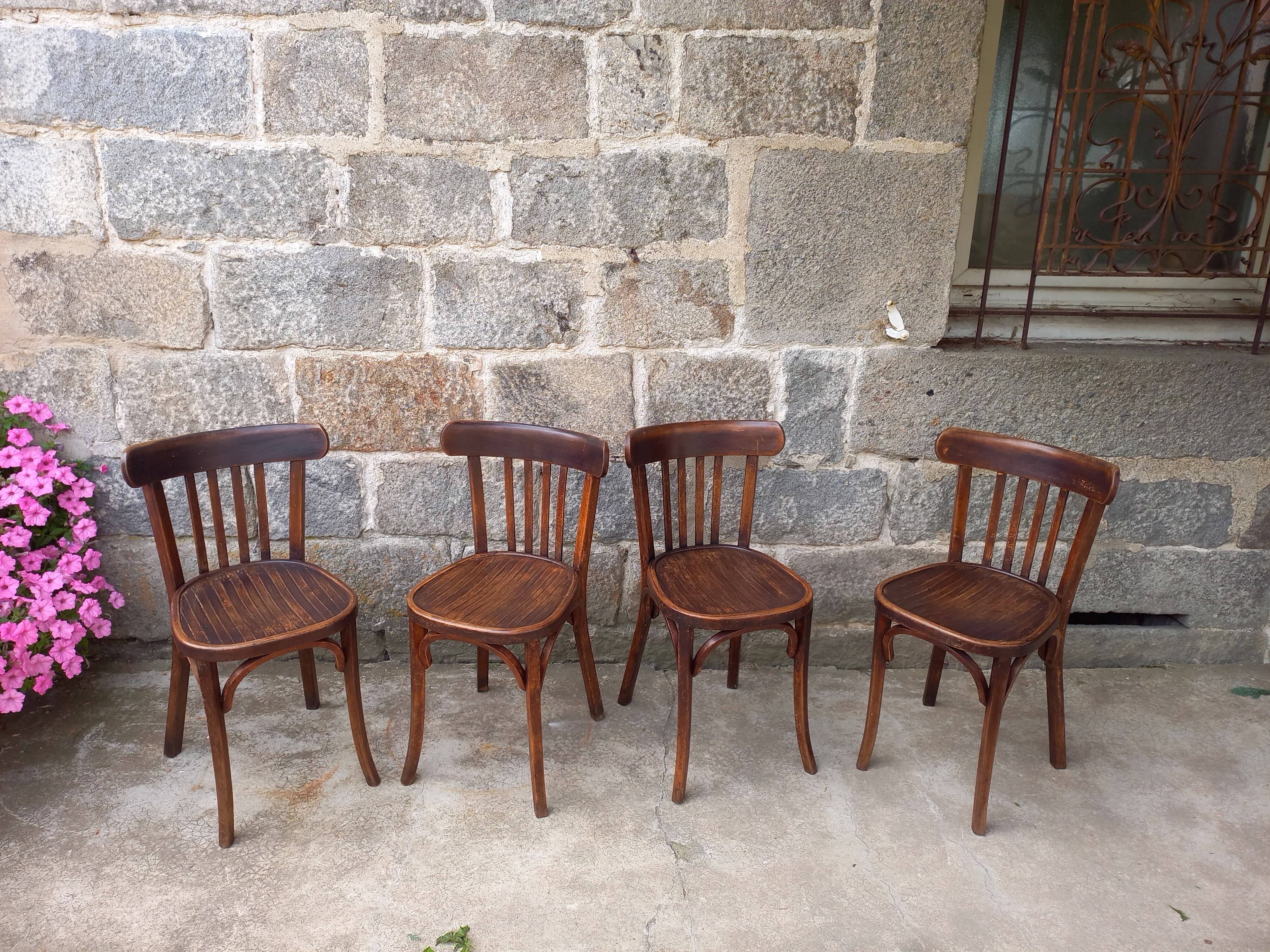 Set de 4 chaises bistrot Baumann
