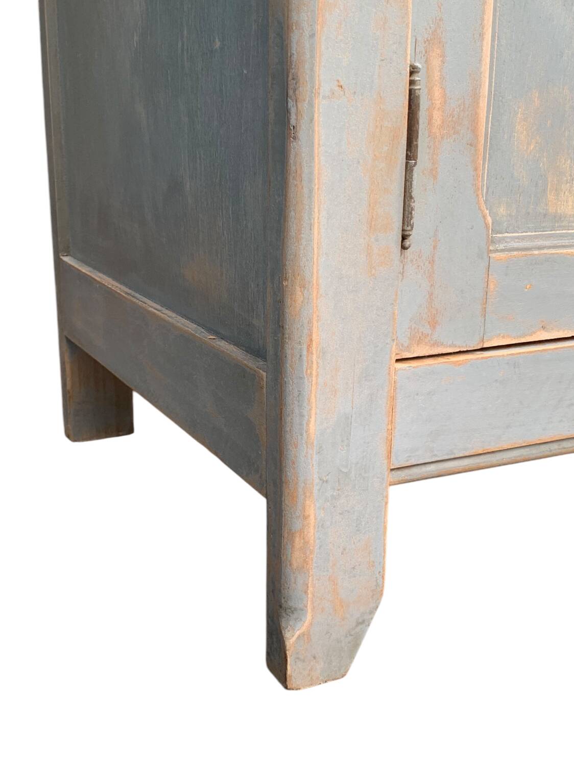 Armoire parisienne ancienne Luterma patine grise bleutée