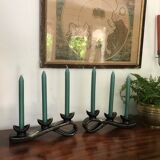Pair of ceramic candlesticks