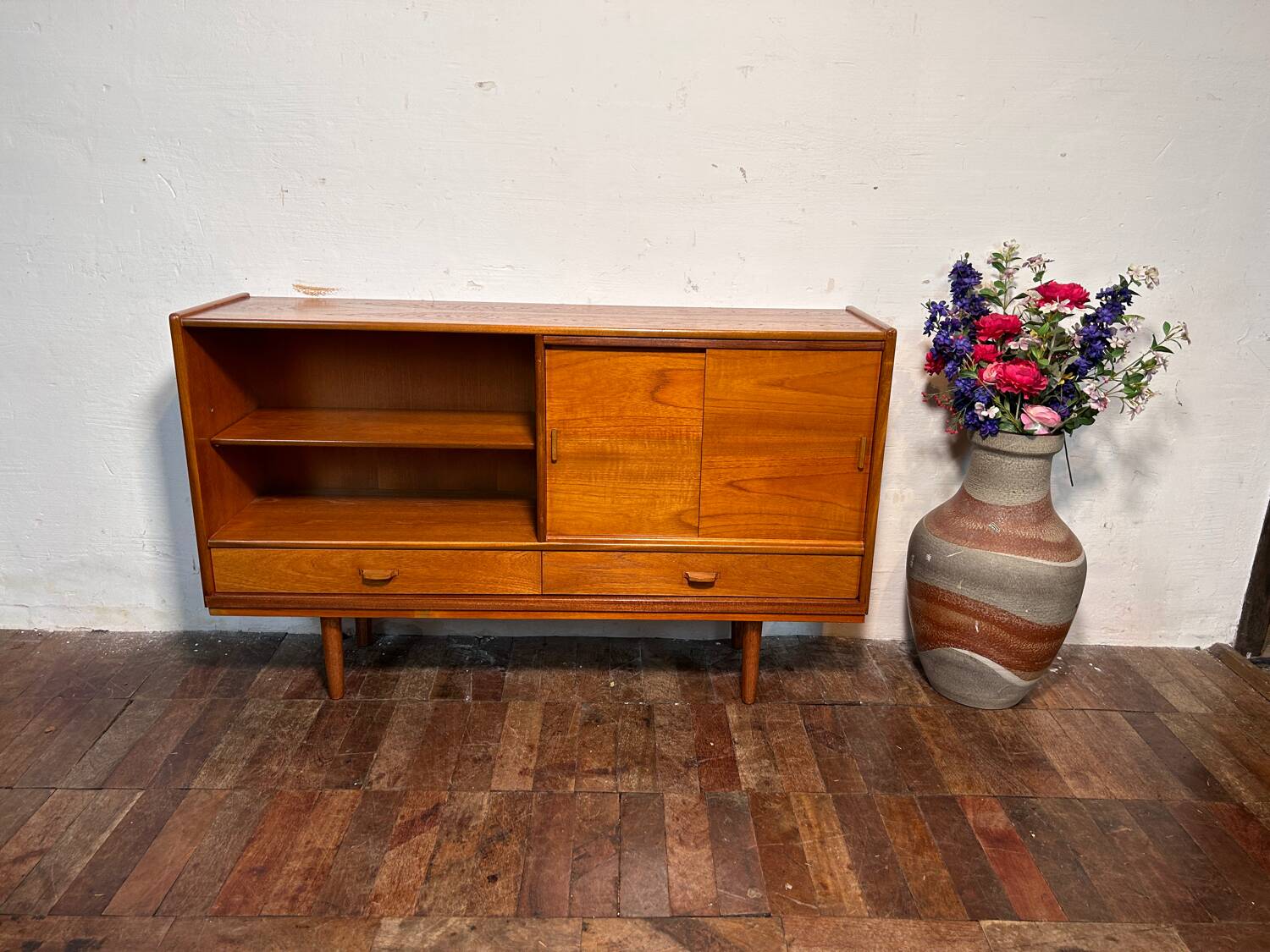 Mid century retro vintage teak small sideboard