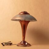 Desk lamp mushroom copper metal art deco 1930 1940