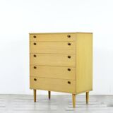 Commode haute en teck « Avalon » du milieu du siècle. Style vintage moderne.