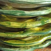 6 assiettes à huîtres par Foucard-Jourdan des années 50