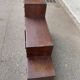 Asian-inspired staircase furniture in solid teak from the 1980s.