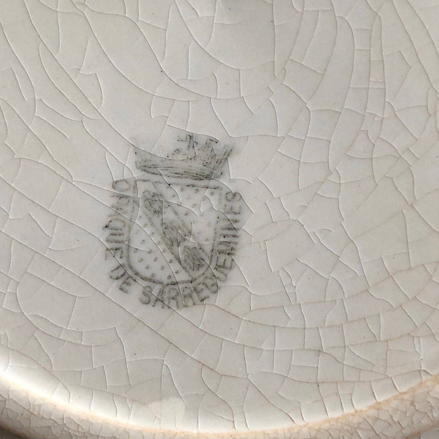 Ancient Plate Opaque of Sarreguemines