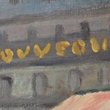 Painting “Street Scene” by C. Subileau – Early 20th century