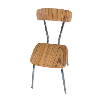 Wood-style formica kitchen chair