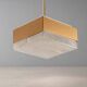 Pendant Light in Glass and Metal, 1970s Czechoslovakia, Vintage Mid-Century Ceiling Lamp Fixture