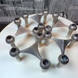 5 modular candle holders Nagel Bmf 1960s