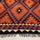 Vintage Afghan Tribal Kilim Wool Rug 252x154 cm Red, Orange, Brown, Black Large