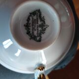 service à café en porcelaine blanche à motif doré
