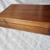 Old paint box wooden box with brass handle