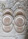6 Vintage Floral Dessert Plates – Codec – Rustic Brown Decor