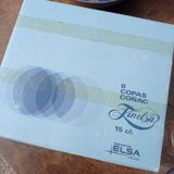6 vintage Finelsa coloured cognac glasses