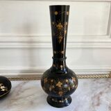 Vintage vase black gold