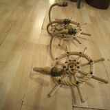 Pair of rope wall lights