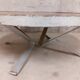 Vintage round coffee table roche-bobois in steel and ceramic 70s