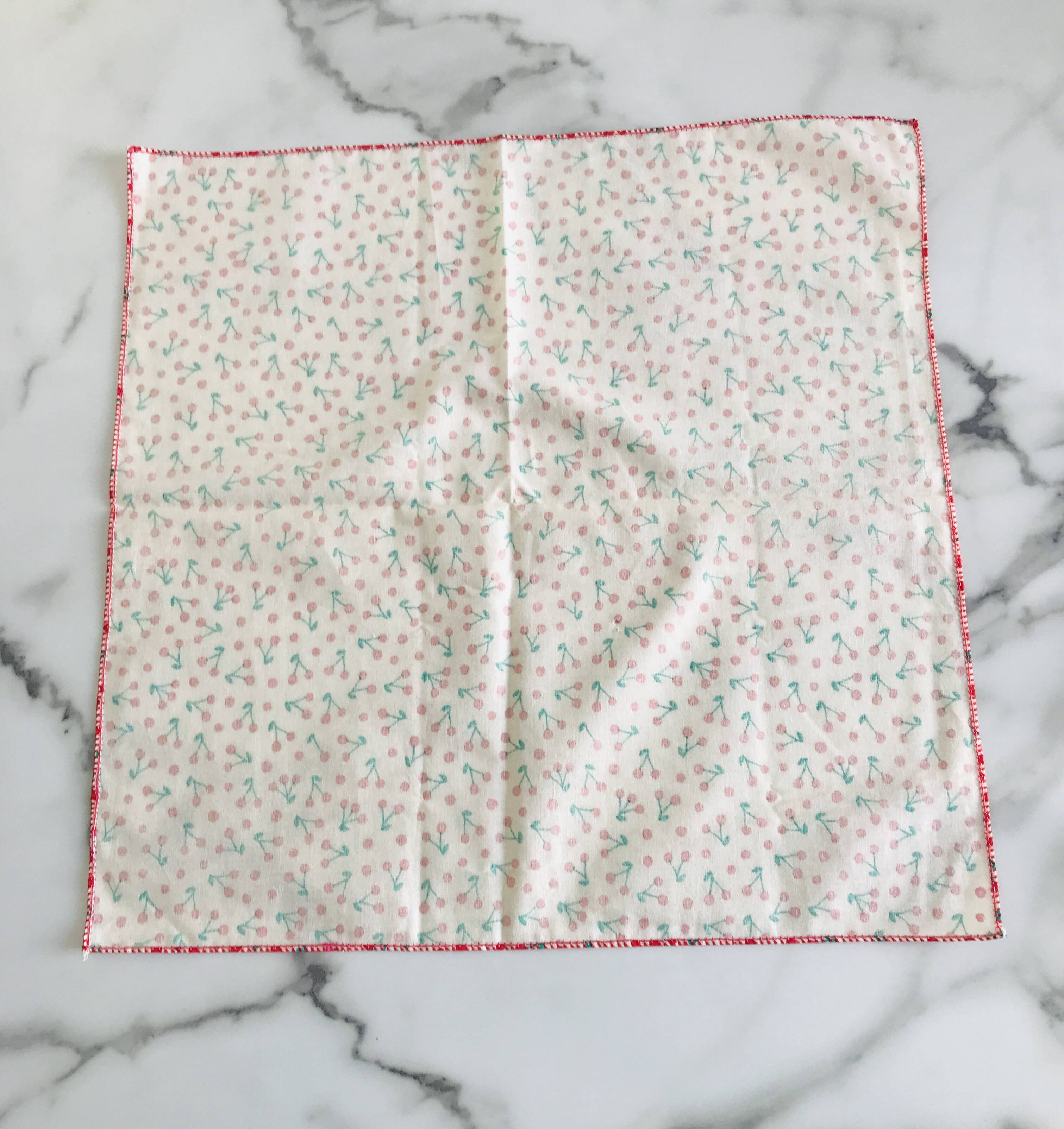 Cherry patterned napkins