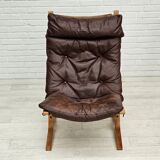 1970’s, Norwegian design, "Siesta" lounge chair by Ingmar Relling, leather, bentwood.