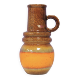 Brown & orange West Germany vase