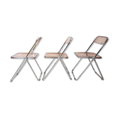 Lot de 3 chaises Plia, designer Giancarlo Piretti pour Anonima Castelli