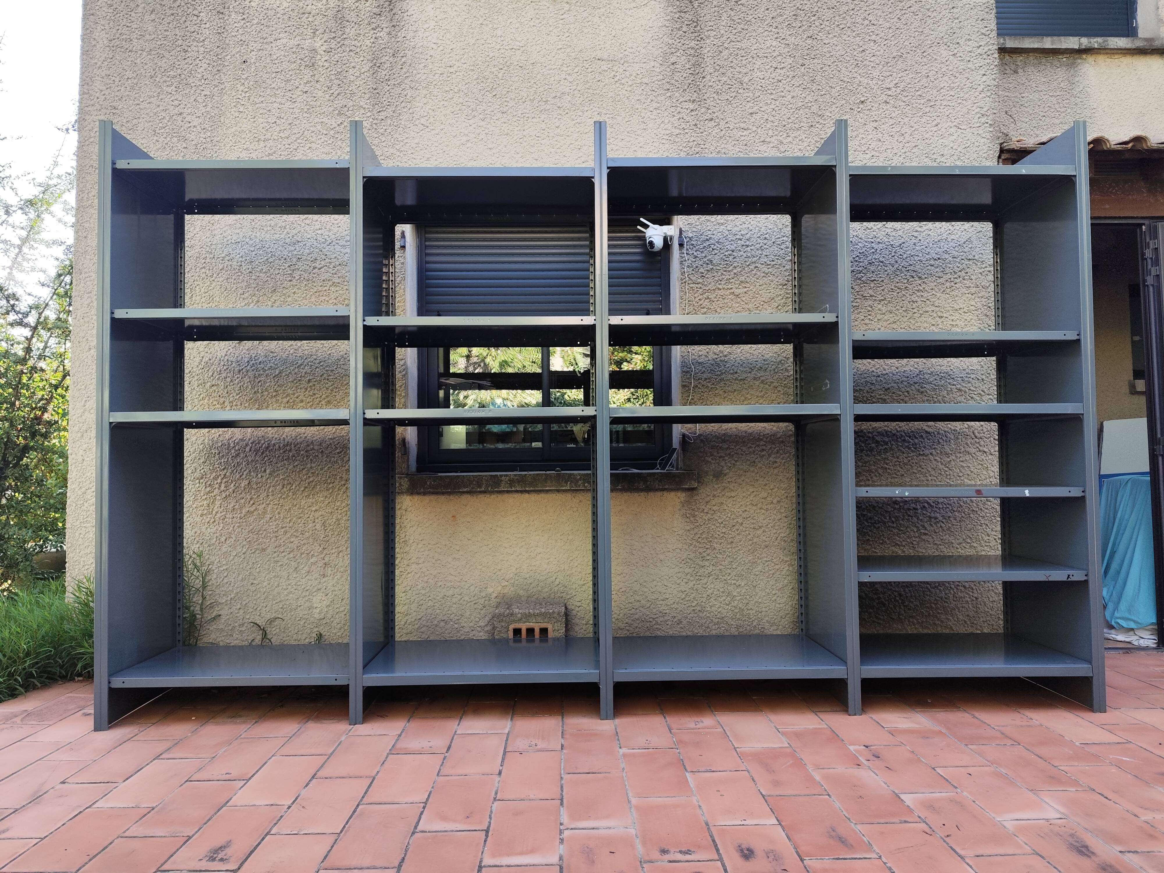 Vintage Dexion modular industrial shelving