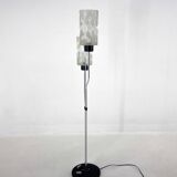 Lampadaire en chrome et verre des années 1970 par Lidokov, étiqueté, Tchécoslovaquie