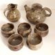 Vintage pyrite stone coffee/tea service