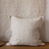 Housse de coussin artisanale en coton recyclé tissé main