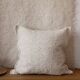 Housse de coussin artisanale en coton recyclé tissé main