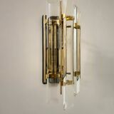 Crystal baguette wall lights from the 80s
