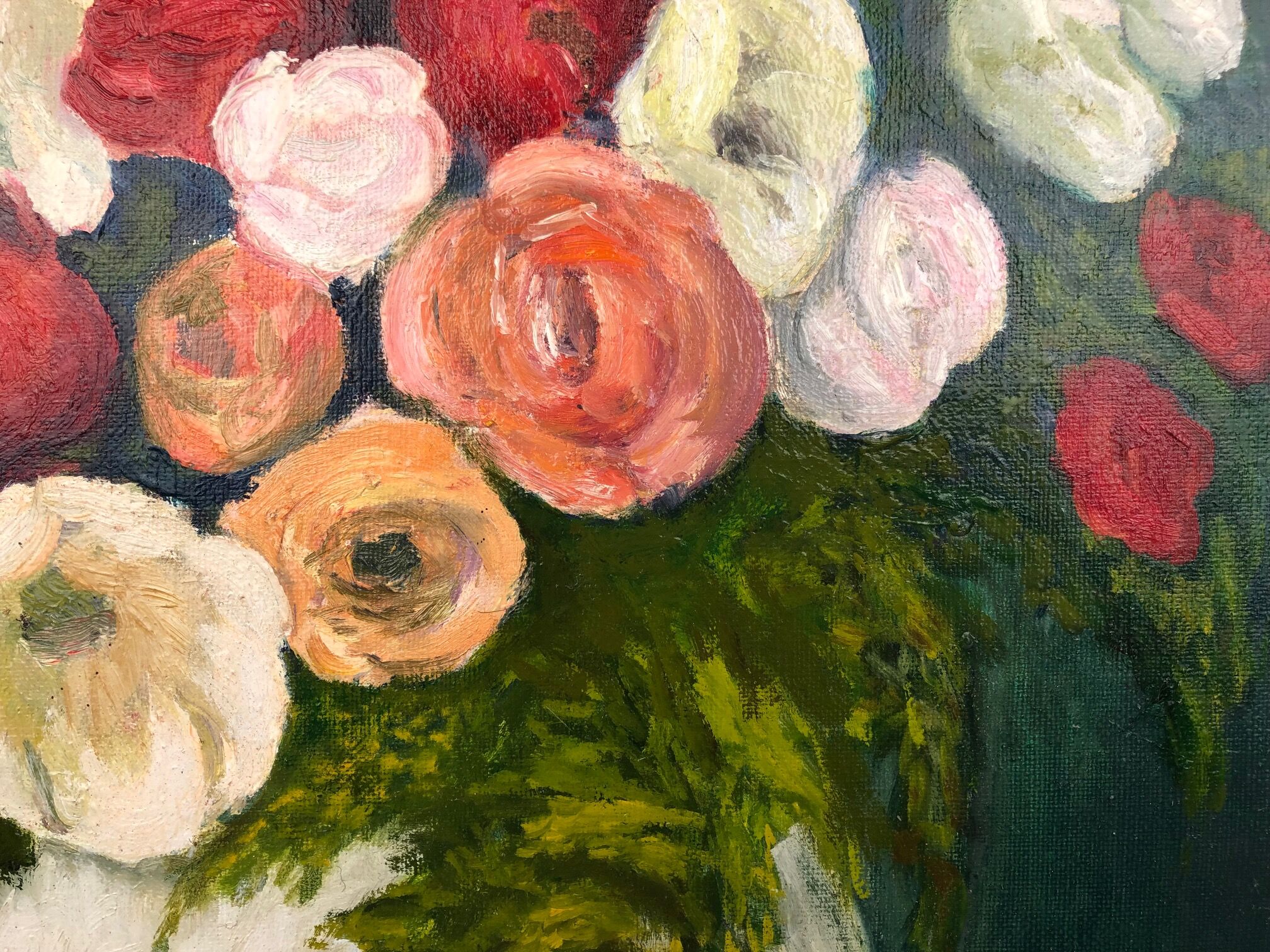 Table bouquet of flowers" Flowers and fruits" XXth